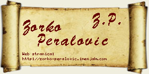 Zorko Peralović vizit kartica